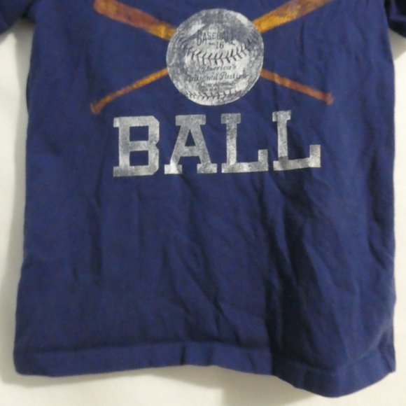 GAP KIDS small 6-7 years graphic tee "Play Ball" print / design, GUC - Picture 6 of 12